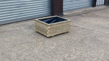 Block style rectangular wooden planters - made from pressure treated timber
