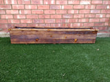 Scorched timber wooden planter stained light oak