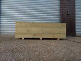 Budget large trough wooden planters, 3 rows of decking, extra wide (40cm)