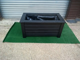 Aston trough wooden planter - painted with Cuprinol's Black Ash