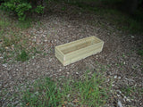 Budget large trough wooden planters, 2 rows of decking, extra wide (40cm)