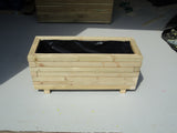 Block style trough wooden planters - made from pressure treated timber