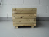 Block style square wooden planters - made from pressure treated timber