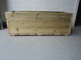 Budget large trough wooden planters, 3 rows of decking, extra wide (40cm)