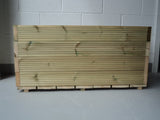 Budget large trough wooden planters, 4 rows of decking, extra wide (40cm)