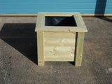 Aston square wooden planters - made from pressure treated timber