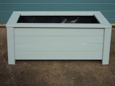 Aston trough wooden planter - painted with Cuprinol's Coastal Mist