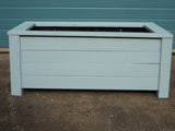 Aston trough wooden planter - painted with Cuprinol's Coastal Mist