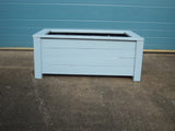 Aston trough wooden planter - painted with Cuprinol's Coastal Mist