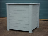 Aston square wooden planters (large) - painted with Cuprinol's Coastal Mist