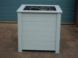 Aston square wooden planters (large) - painted with Cuprinol's Coastal Mist
