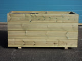 4 rows of decking large trough wooden planters