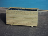 4 rows of decking large trough wooden planters