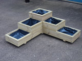 L shaped corner decking planter - 3 tiered