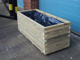 Block style trough wooden planters - EXTRA DEEP & EXTRA WIDE