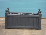 Versailles wooden planters painted with Cuprinol's Urban Slate