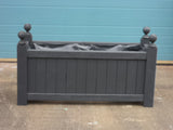Versailles wooden planters painted with Cuprinol's Urban Slate