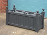Versailles wooden planters painted with Cuprinol's Urban Slate