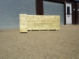L shaped corner wooden planters, 6 rows of decking
