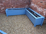 Aston corner wooden planter - painted with Cuprinol's Forget Me Not