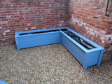 Aston corner wooden planter - painted with Cuprinol's Forget Me Not