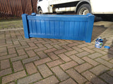 Versailles trough planters, without finials, painted with Dulux Weathershield's Oxford Blue
