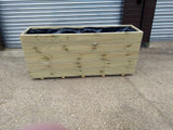 5 rows of decking large trough wooden planters