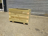 Block style square wooden planters - made from pressure treated timber