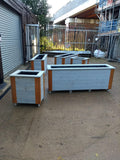 Wooden planters on wheels / casters for bars / restaurants
