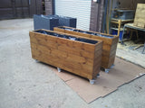 Wooden planters on wheels / casters for bars / restaurants