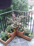 L shaped corner decking planter - 3 tiered